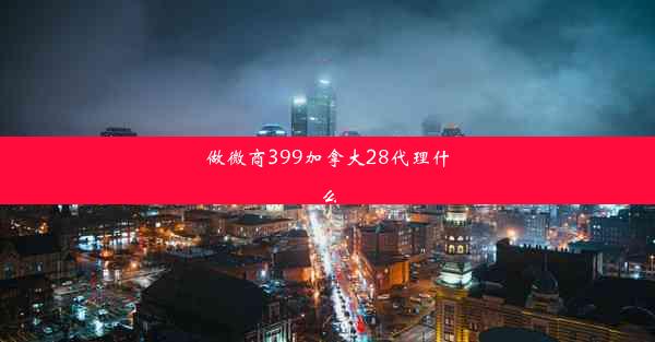 做微商399加拿大28代理什么