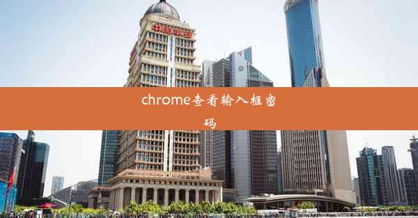 chrome查看输入框密码