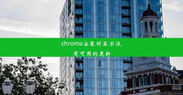 chrome安装时显示没有可用的更新