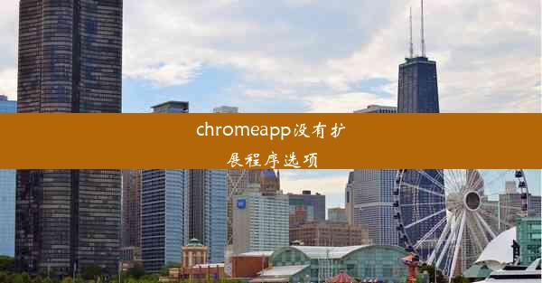 chromeapp没有扩展程序选项