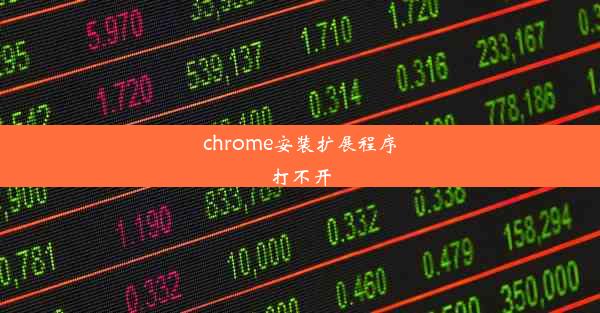 chrome安装扩展程序打不开