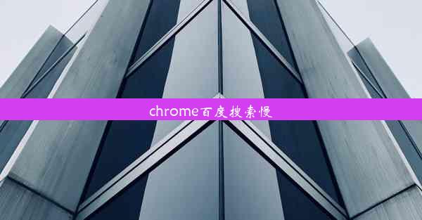 chrome百度搜索慢