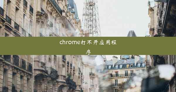 chrome打不开应用程序