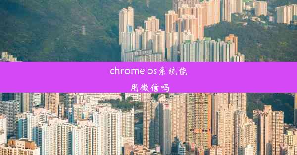 chrome os系统能用微信吗