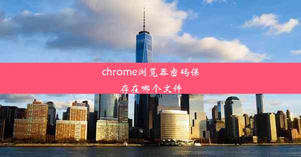 chrome浏览器密码保存在哪个文件