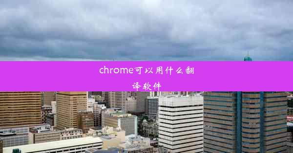 chrome可以用什么翻译软件