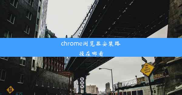 chrome浏览器安装路径在哪看