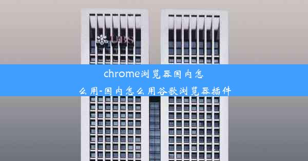 chrome浏览器国内怎么用-国内怎么用谷歌浏览器插件