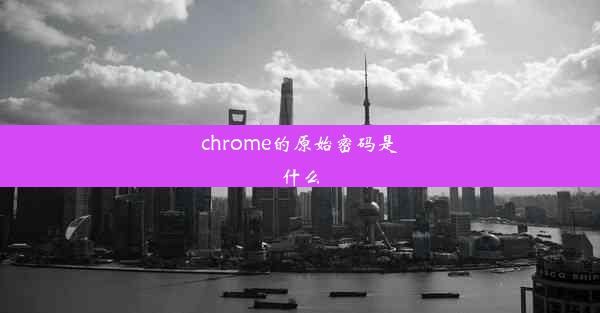 chrome的原始密码是什么