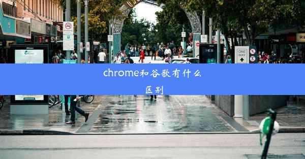 chrome和谷歌有什么区别