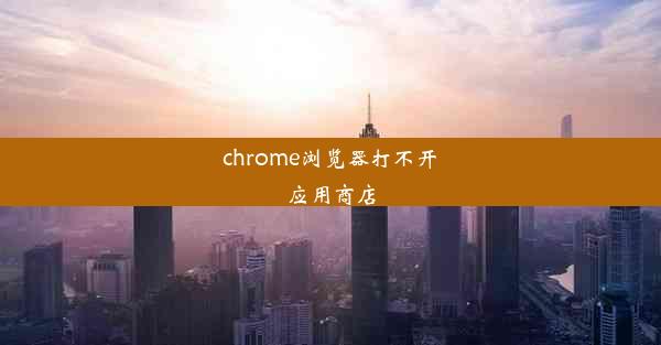 chrome浏览器打不开应用商店