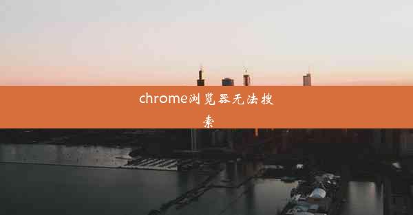 chrome浏览器无法搜索