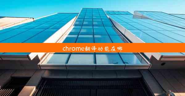 chrome翻译功能在哪