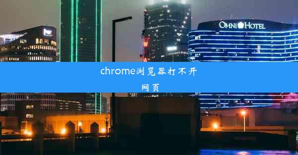 chrome浏览器打不开网页