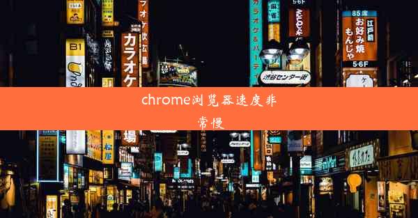 chrome浏览器速度非常慢