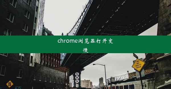 chrome浏览器打开变慢