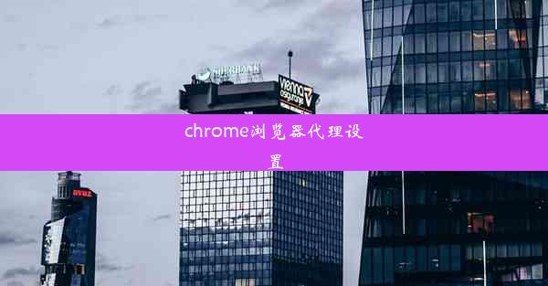 chrome浏览器代理设置