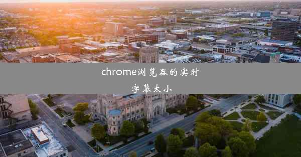 chrome浏览器的实时字幕太小