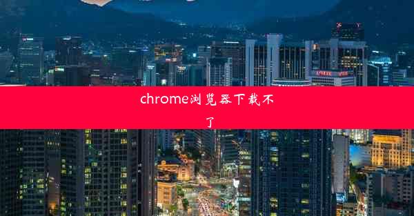 chrome浏览器下载不了