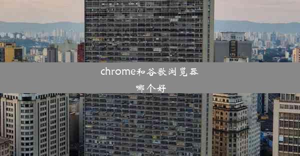 chrome和谷歌浏览器哪个好