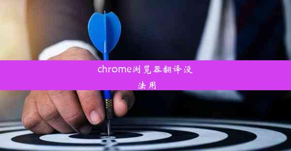 chrome浏览器翻译没法用