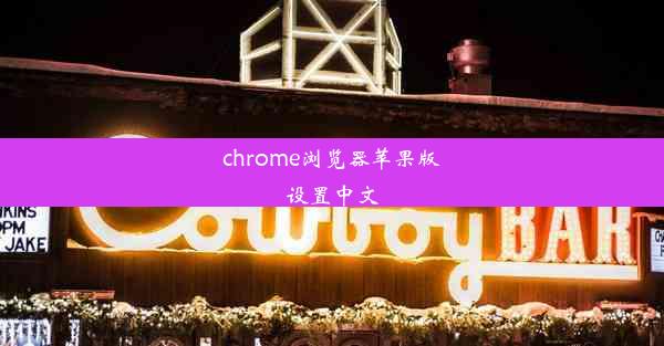 chrome浏览器苹果版设置中文