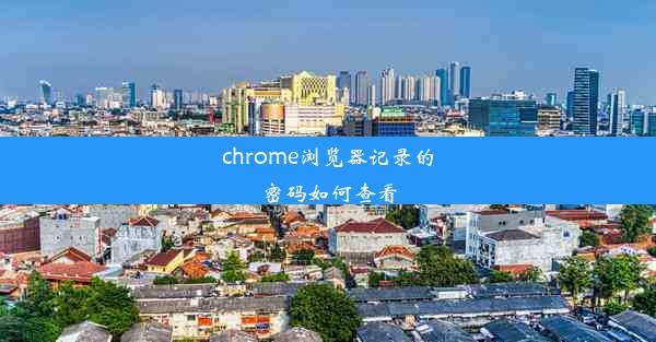 chrome浏览器记录的密码如何查看