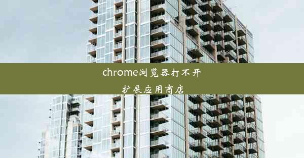 chrome浏览器打不开扩展应用商店