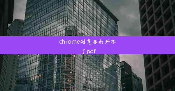 chrome浏览器打开不了pdf