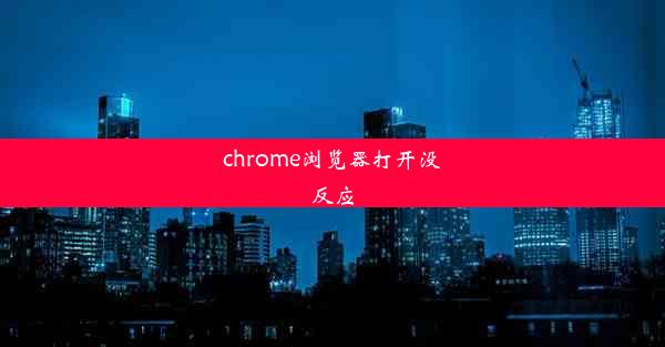 chrome浏览器打开没反应