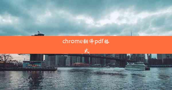 chrome翻译pdf格式