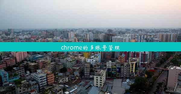 chrome的多账号管理