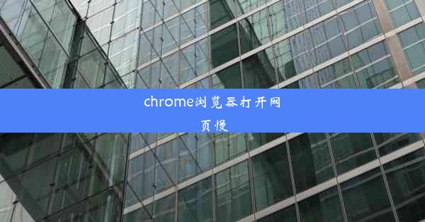 chrome浏览器打开网页慢