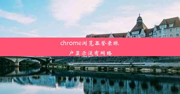 chrome浏览器登录账户显示没有网络