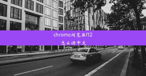 chrome浏览器f12怎么调中文