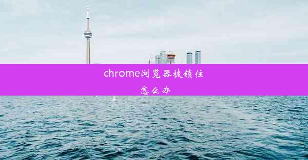 chrome浏览器被锁住怎么办