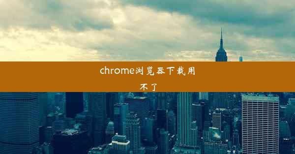 chrome浏览器下载用不了