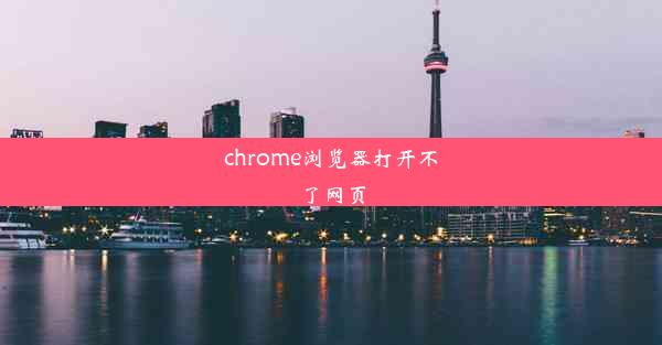 chrome浏览器打开不了网页