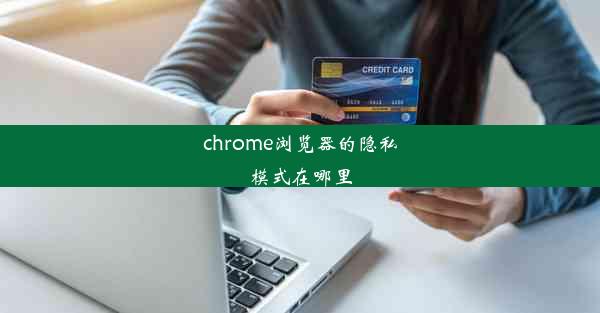 chrome浏览器的隐私模式在哪里