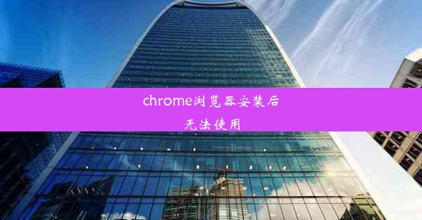 chrome浏览器安装后无法使用