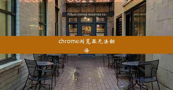 chrome浏览器无法翻译