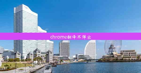 chrome翻译不弹出