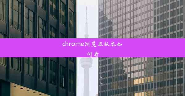 chrome浏览器版本如何看