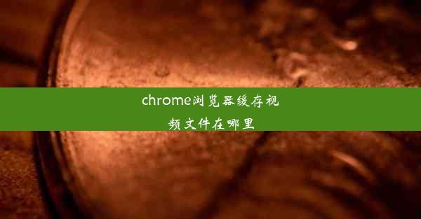 chrome浏览器缓存视频文件在哪里