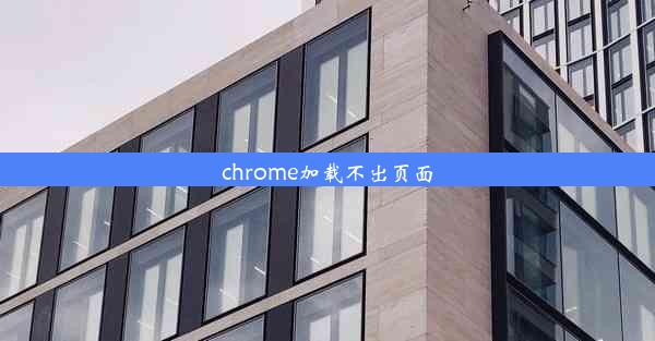 chrome加载不出页面