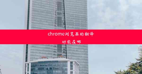 chrome浏览器的翻译功能在哪