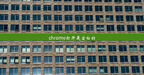 chrome打开是空白的