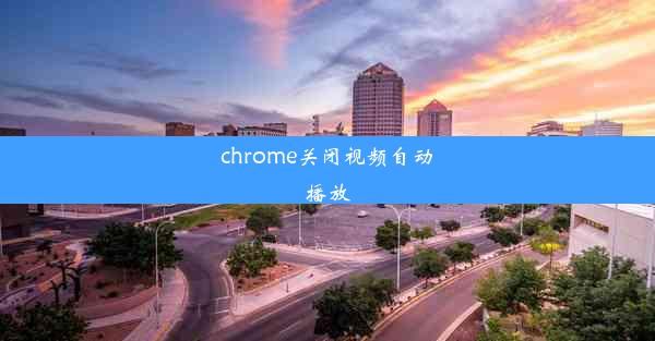 chrome关闭视频自动播放