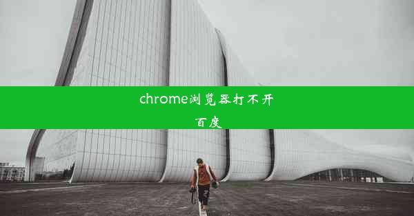 chrome浏览器打不开百度